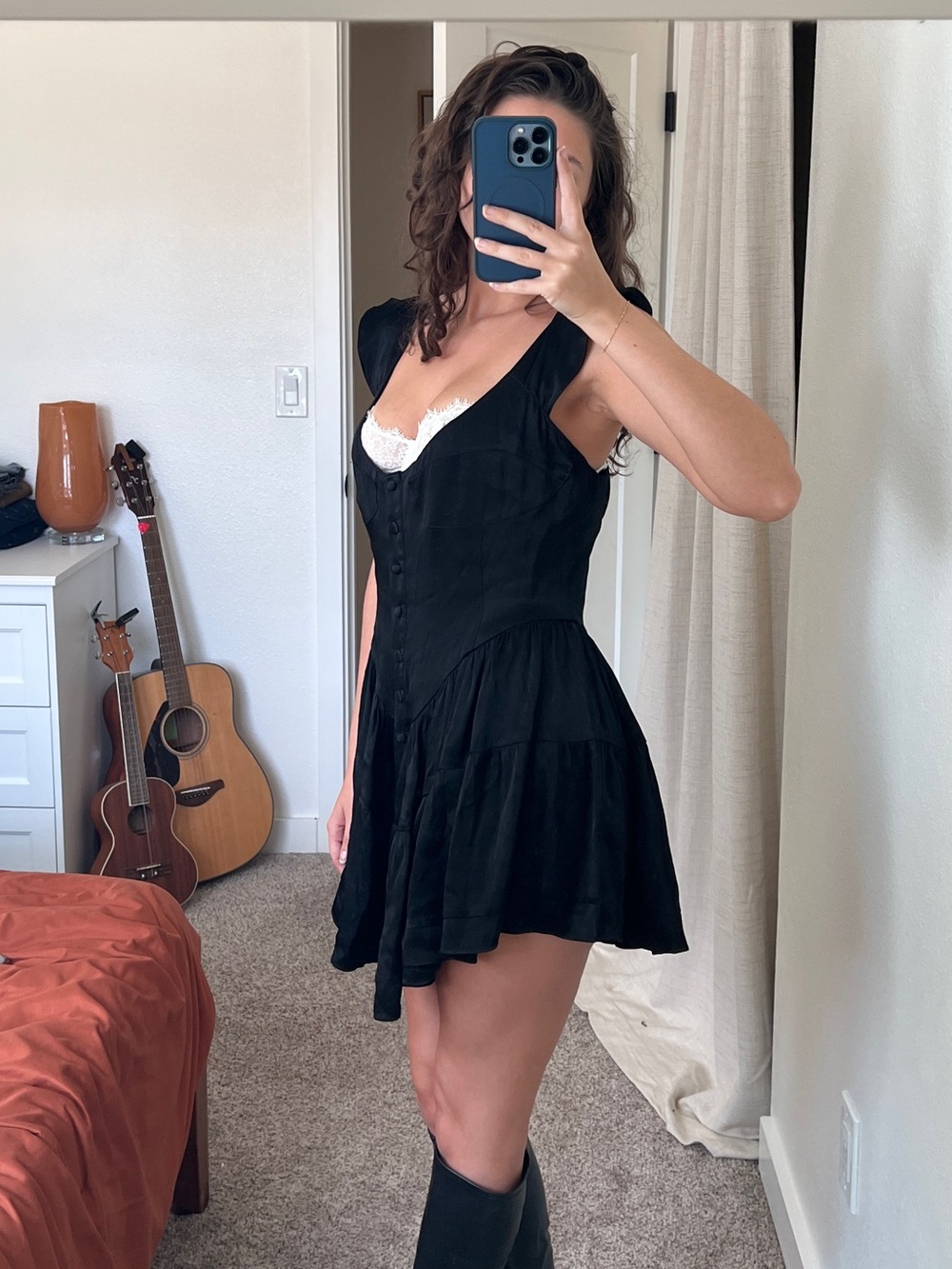 Vanessa Mooney Elisabeth Romper Dress - Black